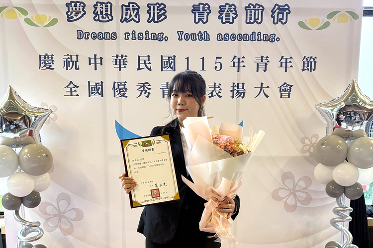 海大鄭應加實踐全人教育 奪全國社團十大傑出幹部殊榮
