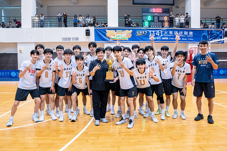 海大男排獲UVL大專聯賽第四名。